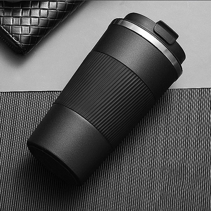 380ml/510ml Double Stainless Steel Coffee Thermos Mug with Noan-slip Case Car Vacuum Flask Travel Insulated Bottle