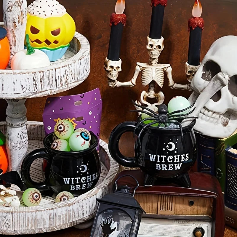 1pc Halloween Witches Brew Cauldron Coffee Mug Ceramic Coffee Cups 12 Oz Mug Ceramic Witchy Gifts Witch Decor Halloween Mug