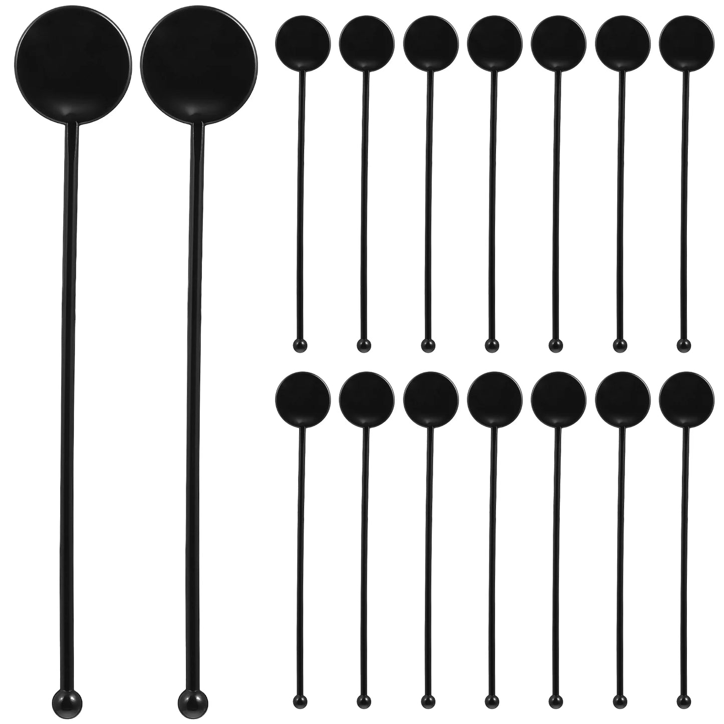 100 Pcs Black Beverage Stick Martini Mixing Stirrer Swizzle Sticks Mixer Coffee Drink Stirrers Cocktails Drinks