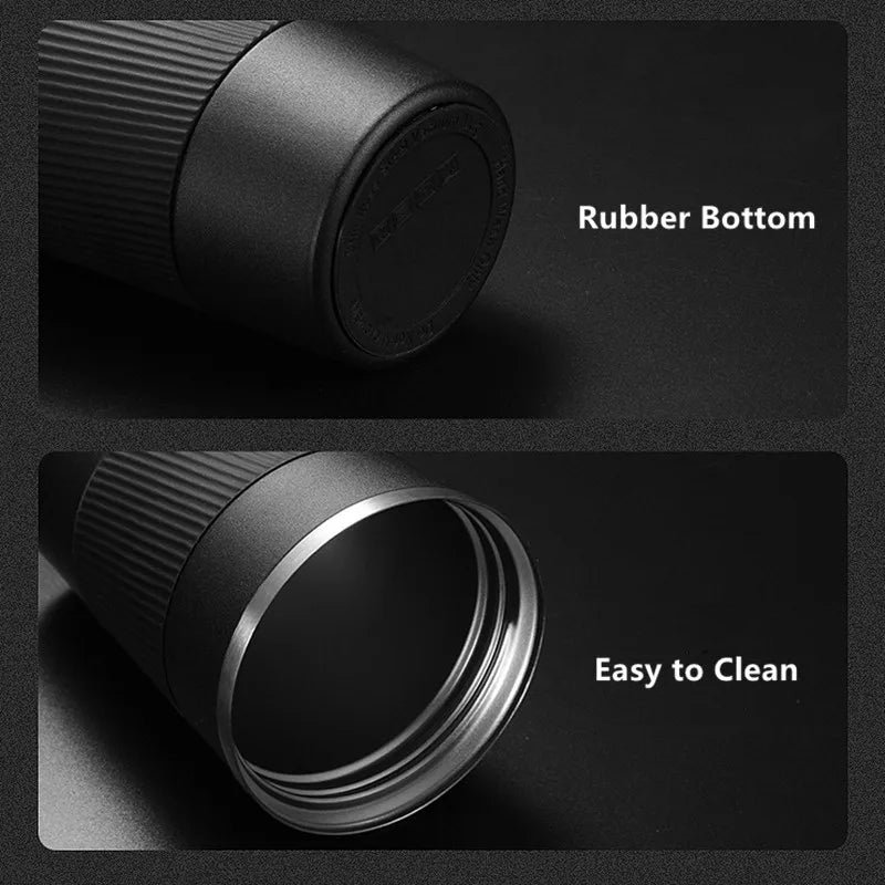 380ml/510ml Double Stainless Steel Coffee Thermos Mug with Noan-slip Case Car Vacuum Flask Travel Insulated Bottle