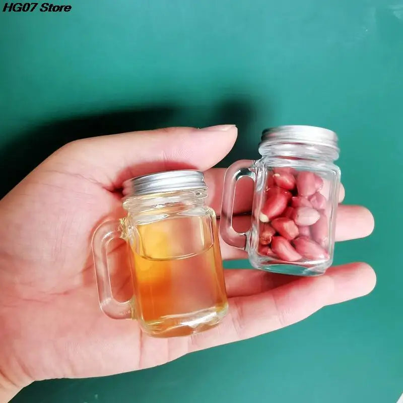 1PC Mini Mason Jar For Jam Honey Portable Leakproof Coffee Milk Juice Bottle With Lid Home Party Bar Vodka Spirits Shot Glass