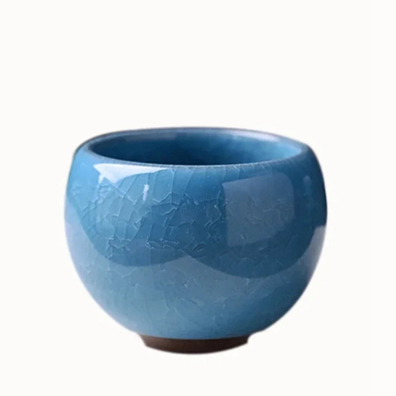 1pc Ice Cracking Style Ceramic Tea Cup Pottery Espresso Coffee Cups Porcelain Kung Fu Teacup Ceramics Cute Cup Wholesale