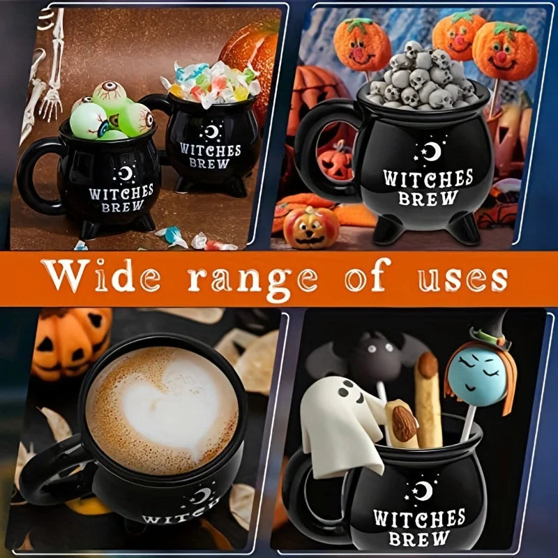 1pc Halloween Witches Brew Cauldron Coffee Mug Ceramic Coffee Cups 12 Oz Mug Ceramic Witchy Gifts Witch Decor Halloween Mug