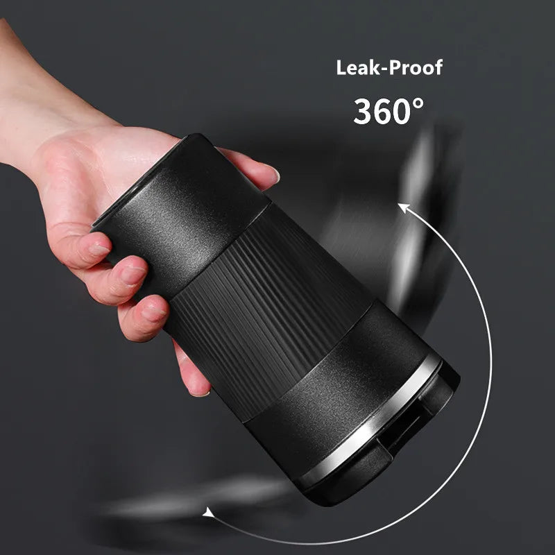 380ml/510ml Double Stainless Steel Coffee Thermos Mug with Noan-slip Case Car Vacuum Flask Travel Insulated Bottle