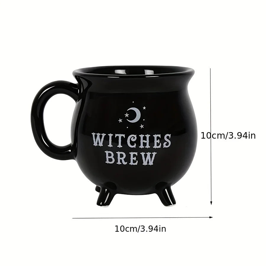 1pc Halloween Witches Brew Cauldron Coffee Mug Ceramic Coffee Cups 12 Oz Mug Ceramic Witchy Gifts Witch Decor Halloween Mug